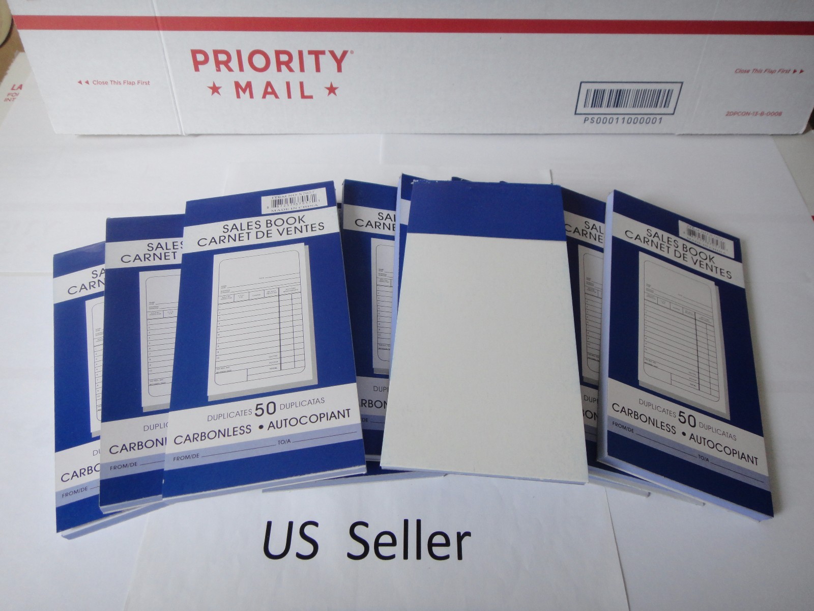 Sales Book Order Receipt Invoice Duplicate Carbonless 50 sets 3.30 x 6.80″ USA