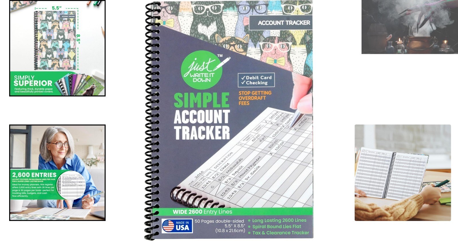 Deluxe Cash Log & Expense Tracker – 8.5×5.75 Inch, Durable Ledger for Planning