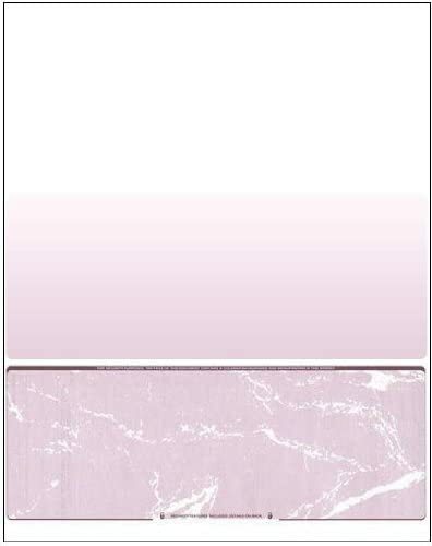 2500 Blank Check Stock Paper – Check on Bottom – Burgundy Marble