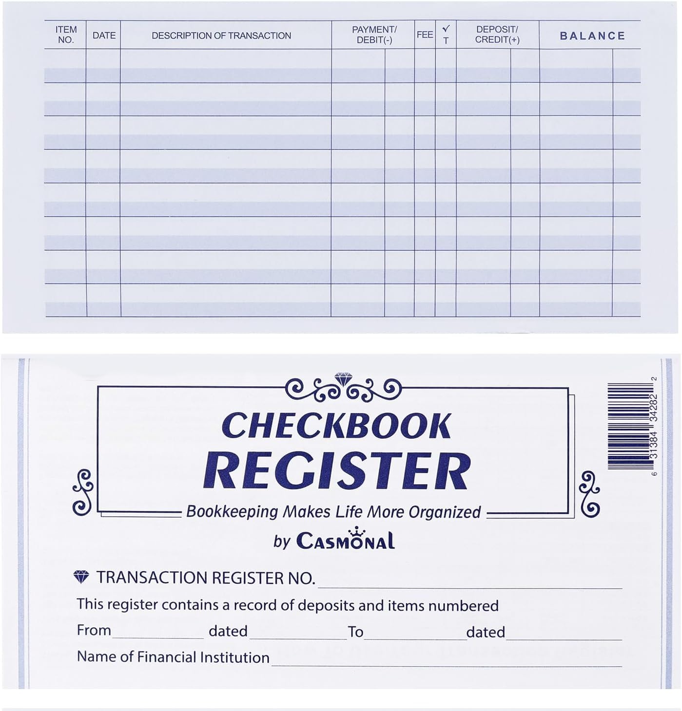12 Pack Checkbook Register, Check Register Books for Personal and Work Use, T…