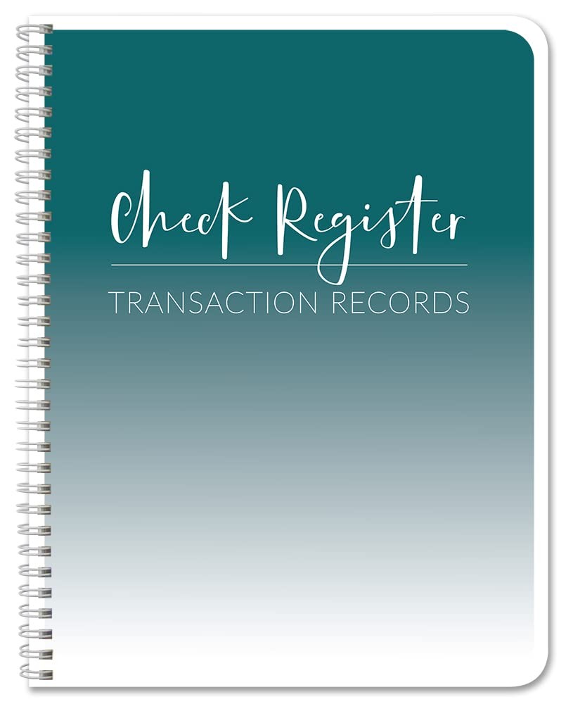 8.5″x11″ Check Register Book 100-Page Wire-O Transaction Records Log Book