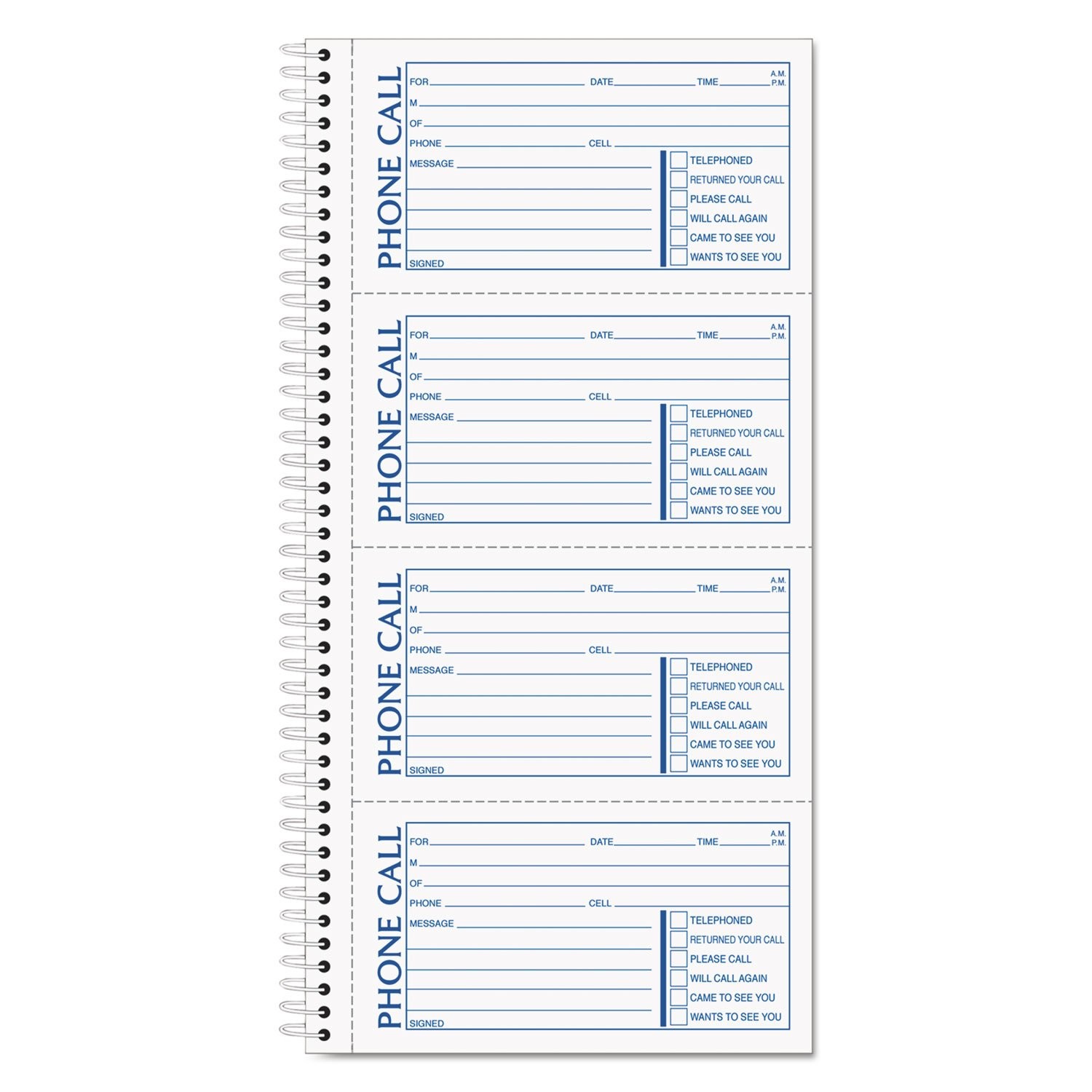 TOPS Phone Message Book Carbonless Duplicate 4 Messages per Page 200 Set per …