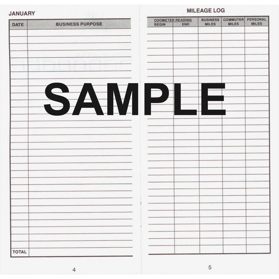 Dome Publishing DOM770 Auto Mileage Log 32 Sheets 6.25″x3.25″ White