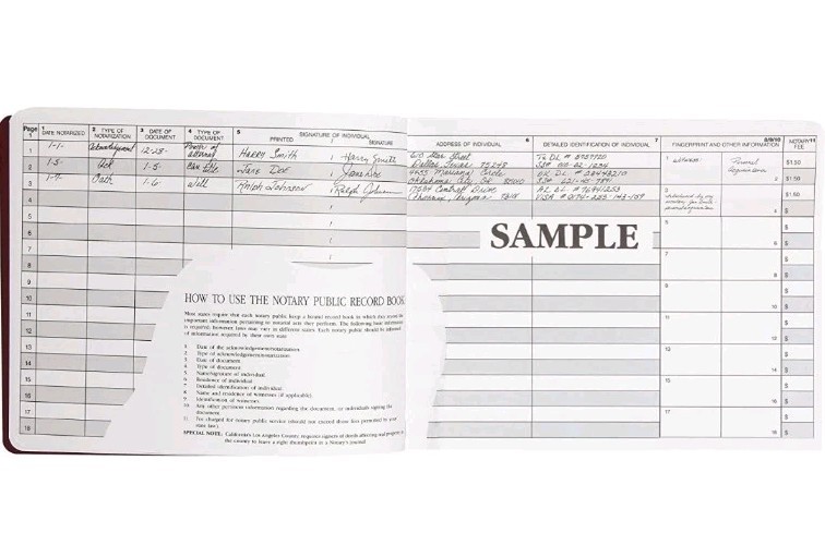 Dome Notary Public Record Book, 522 entries