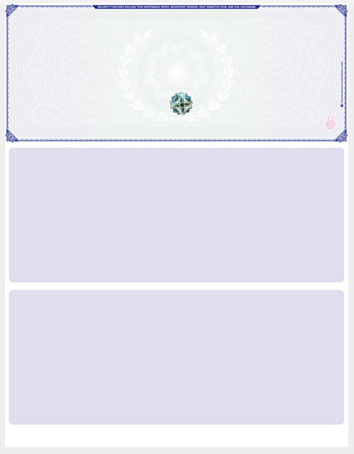 Blank Hologram Premium Computer Checks, Top High Security Laser Checks with Perf