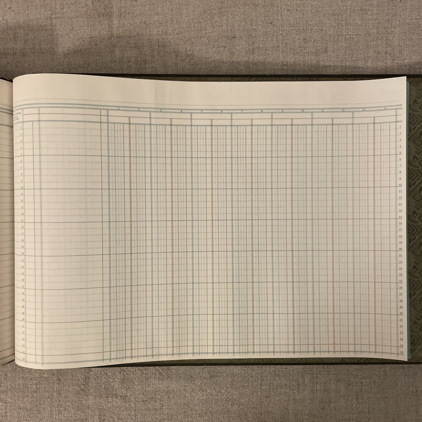Standard Boorum & Pease No. 227-1/2 Two Post Hinge Black 15×12 Ledger Paper