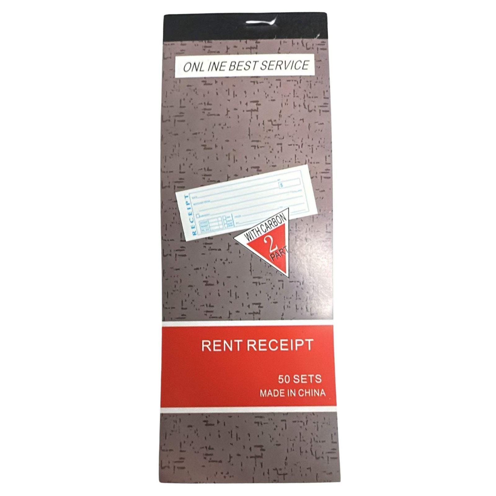 2-Part Carbonless with Log Sheet Rent Receipt Book: 50 Pack
