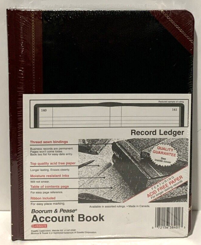 Boorum and Pease 38-150-R Account Book Record Ledger 9 5/8 x 7 5/8 NEW SEALED