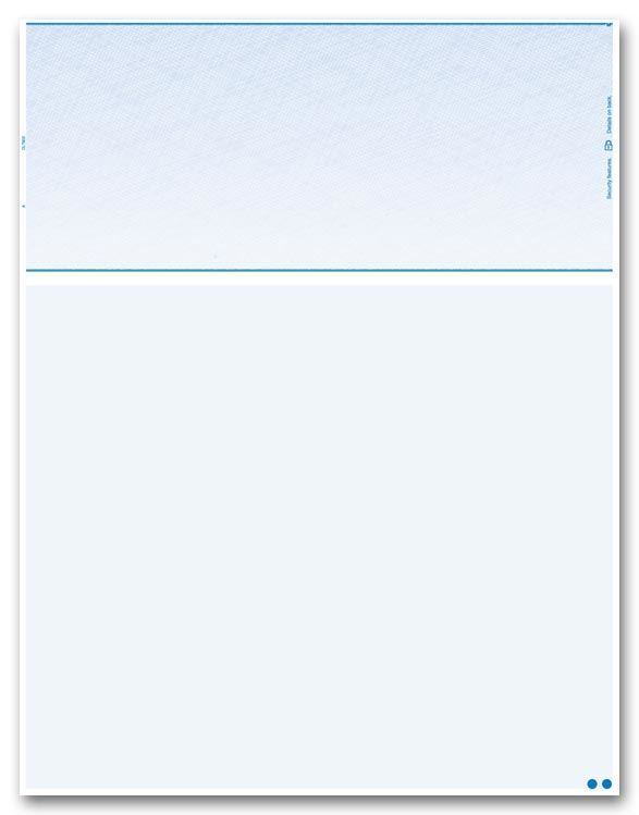 DLT802 Laser Top Check With 3 5/8 Perf Blank Check Stock 8 1/2 x 11″ QTY 1000