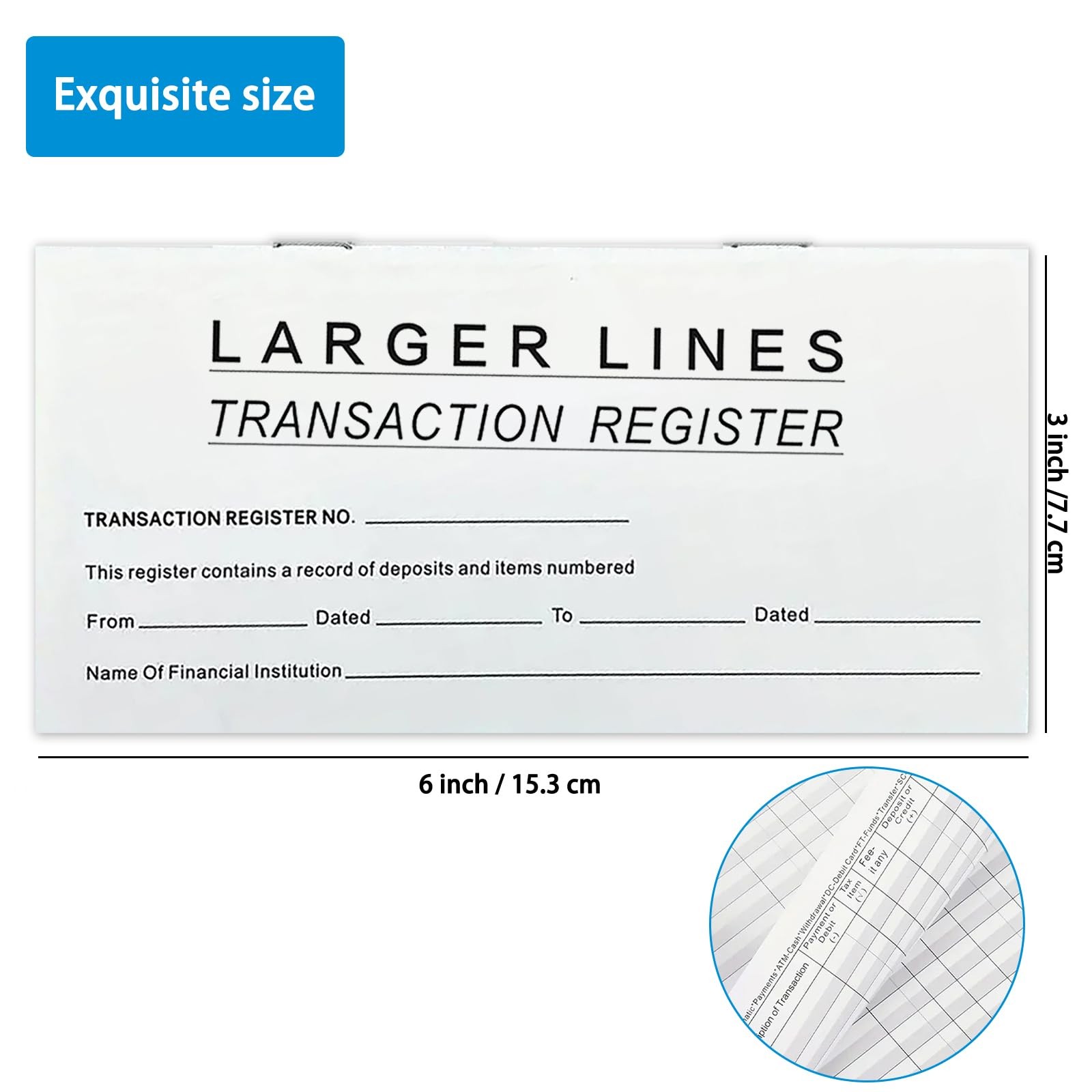 12 Pack Checkbook Register, Check Registers for Personal Checkbook, 6″ × 3″, …