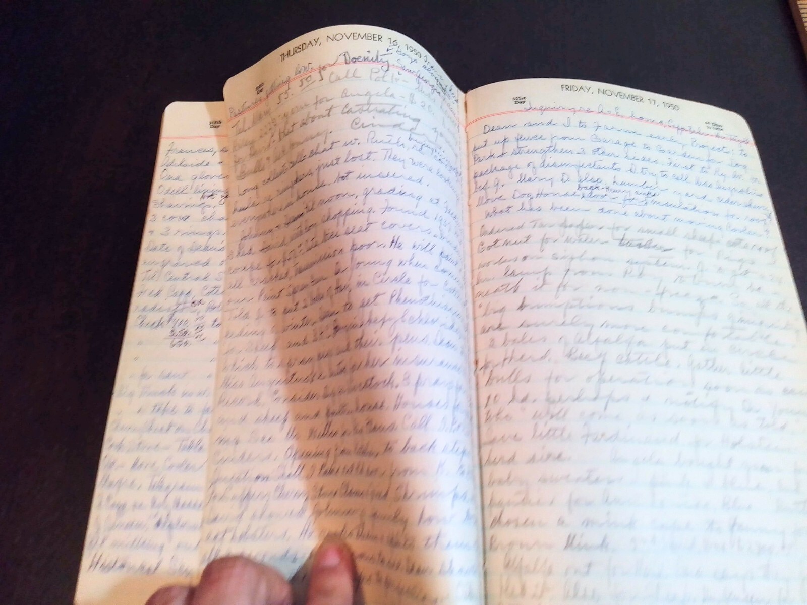 Vintage Ledger Book 1950 from National Blank Book Co. USA journal diary