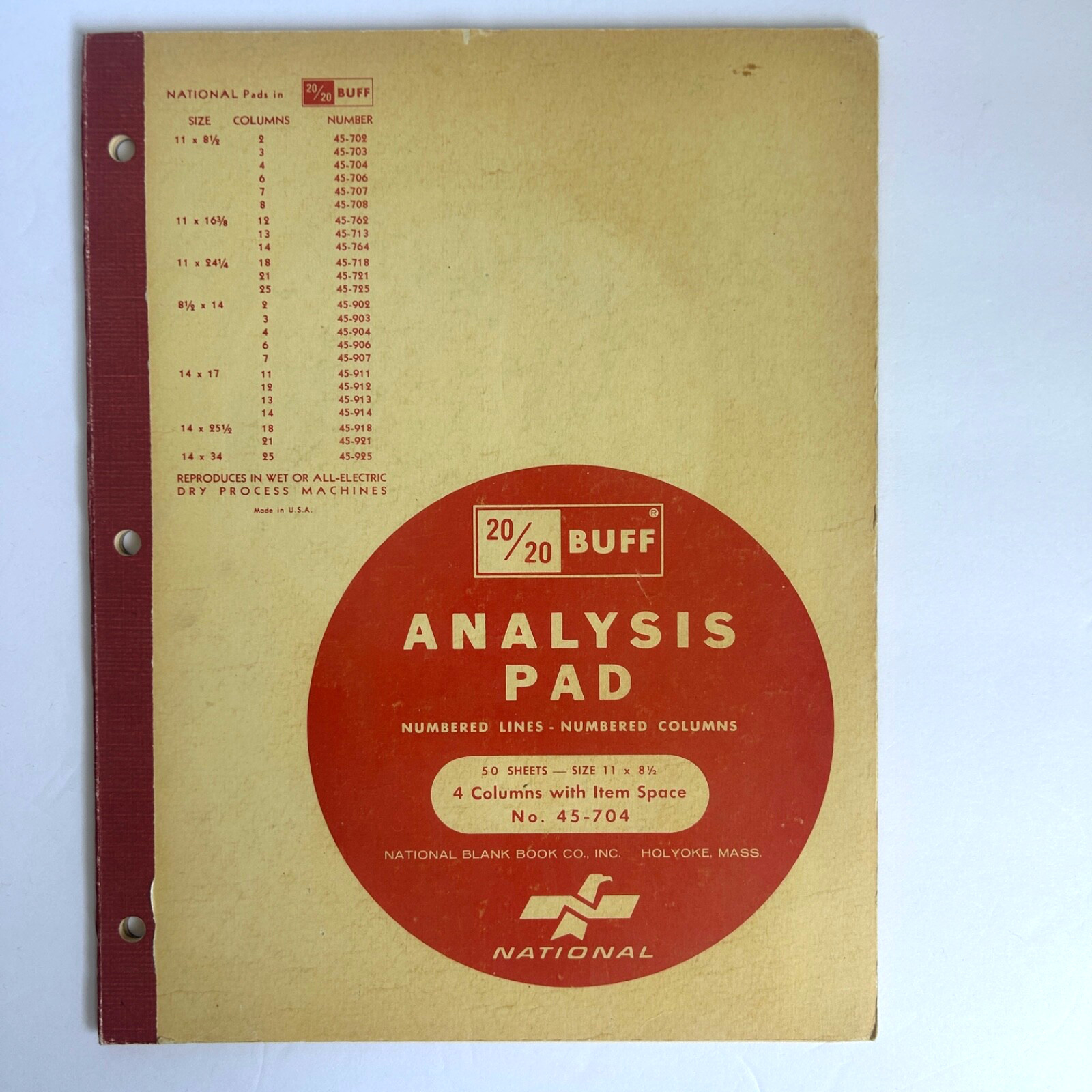 VTG Wilson Jones Columnar Pad G7503 Accounting 3 Columns BONUS Analysis Pad FREE