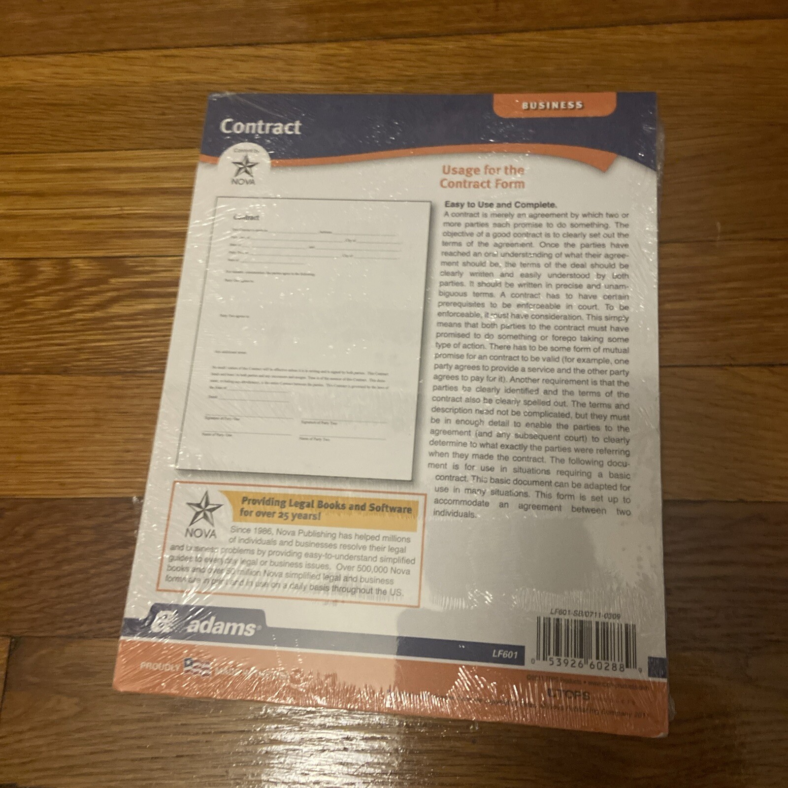Adams Contract Business Forms New Sealed Package LF601