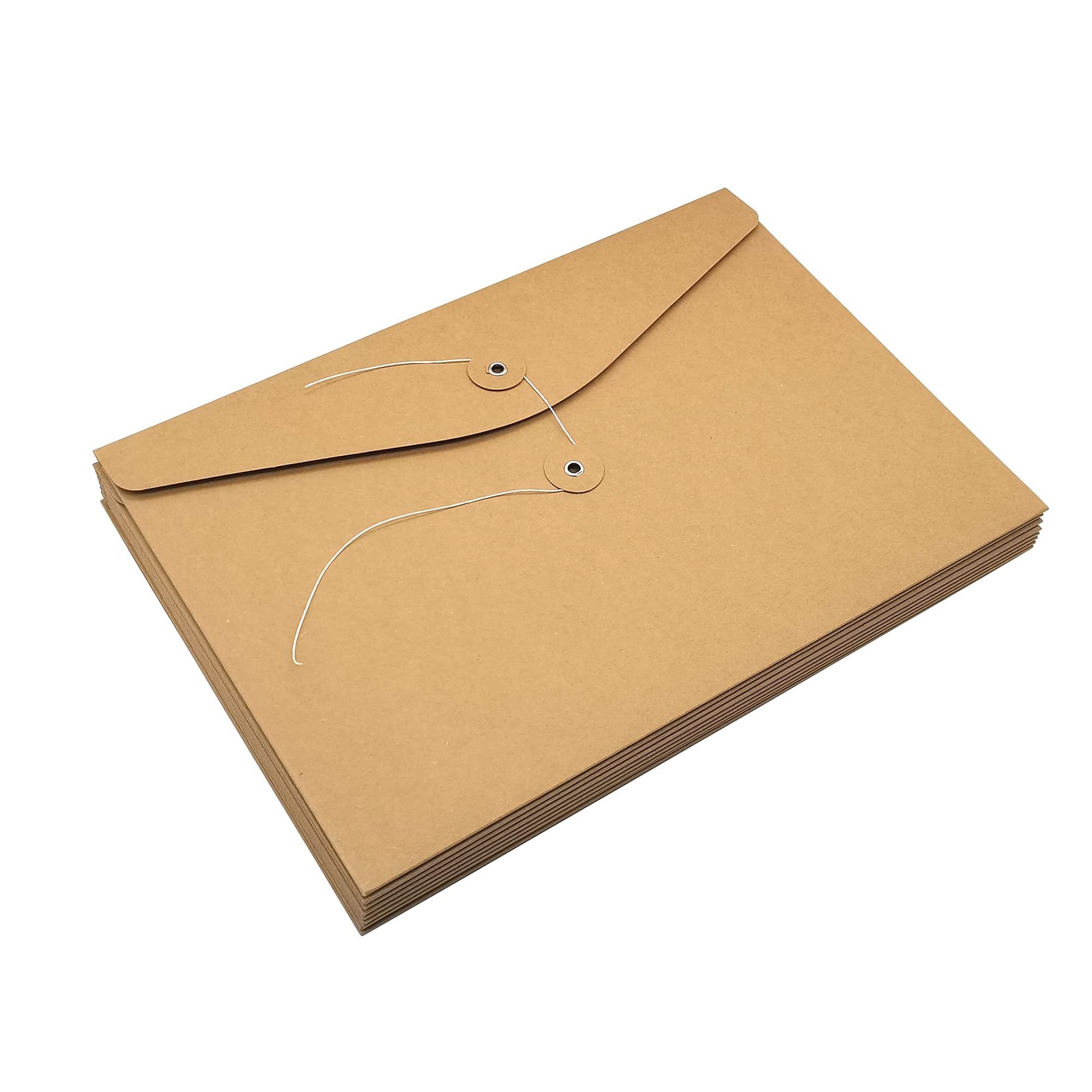 Funny live 10 Pcs A4 Kraft String Envelope File Folders Horizontal Version