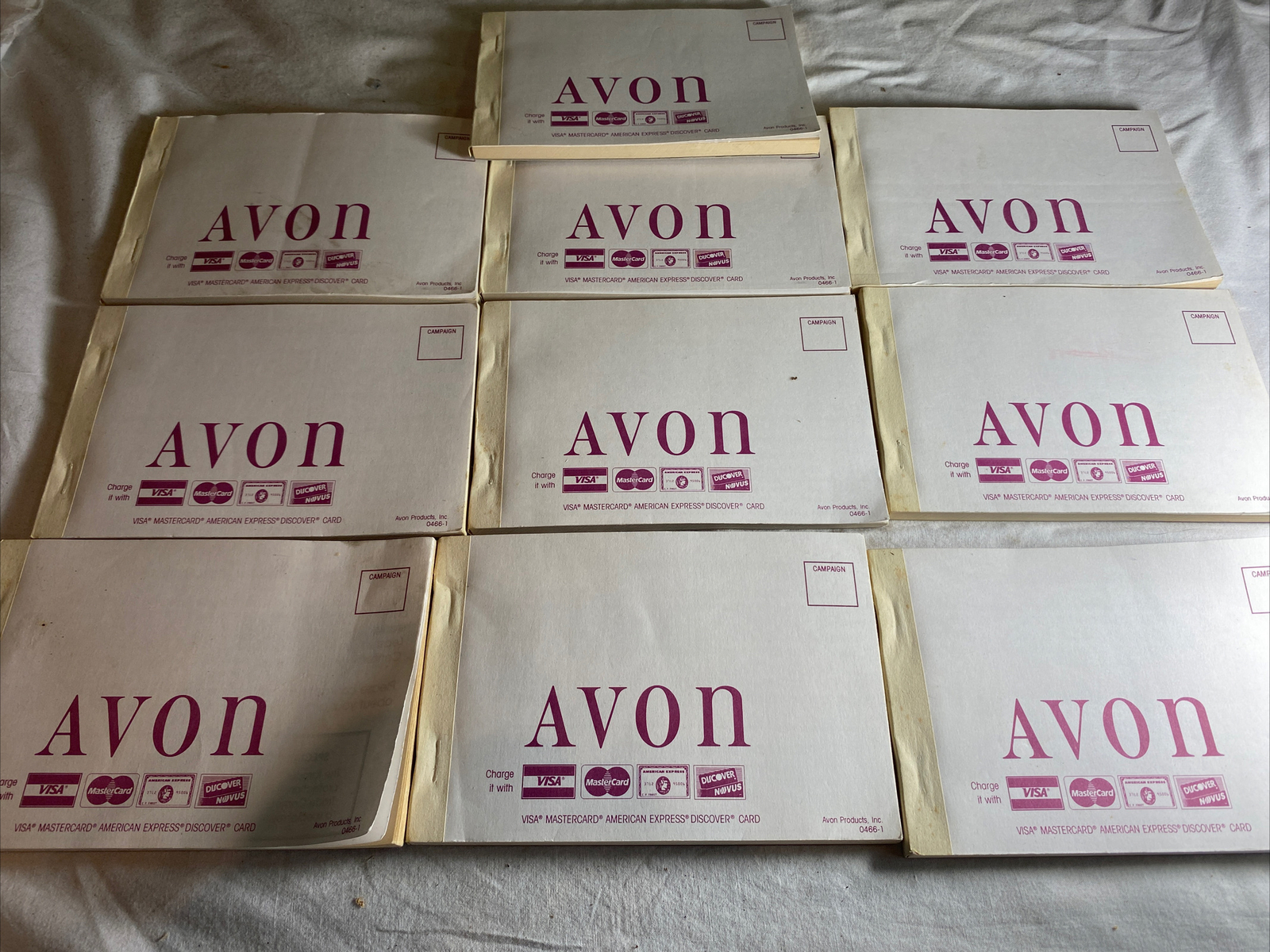 Lot of 10 NEW! AVON Order Book Receipt Books 0466-1 Vintage Pre-1998