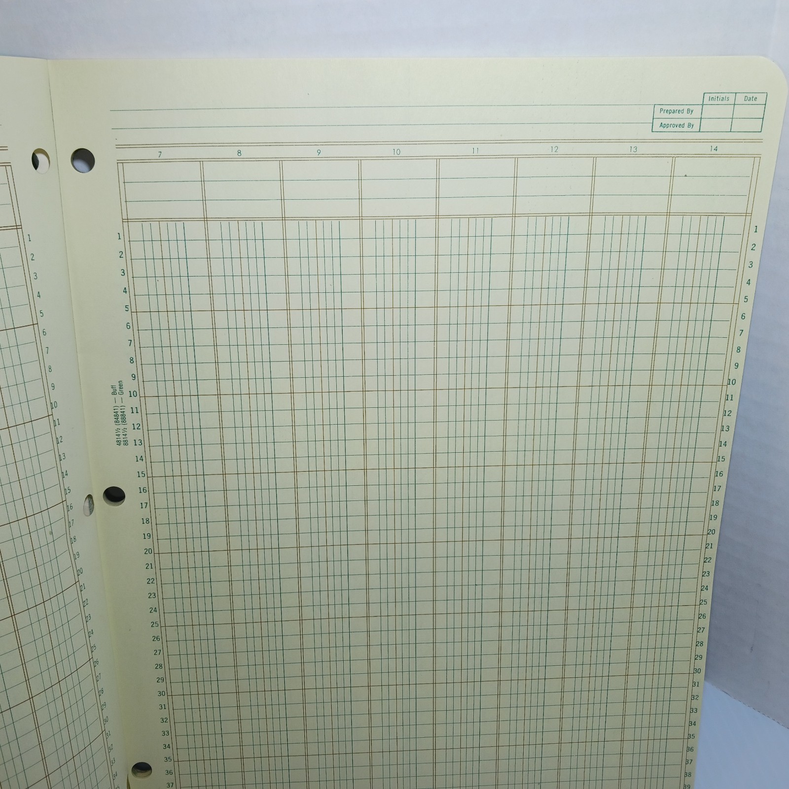 Boorum & Pease #8814-1/2 Accountant Worksheet Pad 14 Columns 32 Dbl Sided Sheets