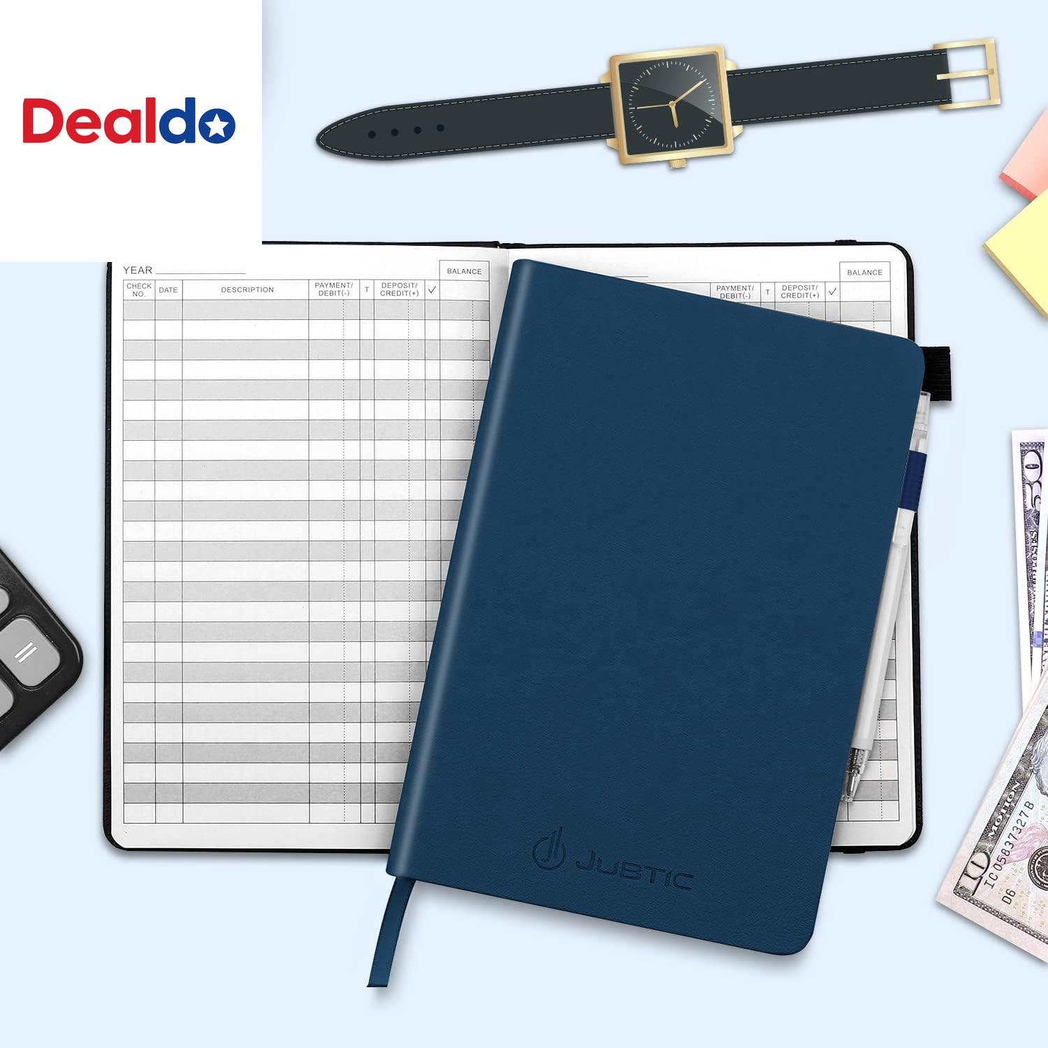 A5 Check Registers for Personal Checkbook, Ledger Transaction Registers Log Book