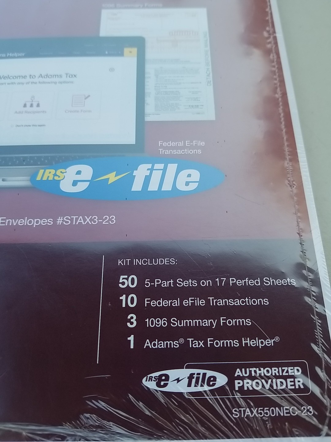 Adams 2023 1099-NEC Tax Forms Kit with Adams Tax Forms Helper and 10 Free eFiles