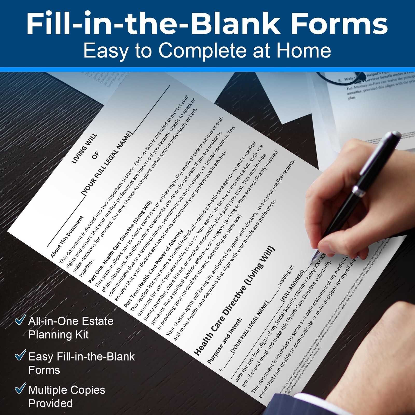 Complete Estate Planning Kit & Will Planner – Last and Testament,…