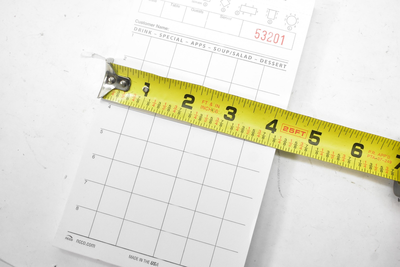 NCCO 4716WP WaitRpad Restaurant Numbered Guest Check Sales Order Pads 10 Pack