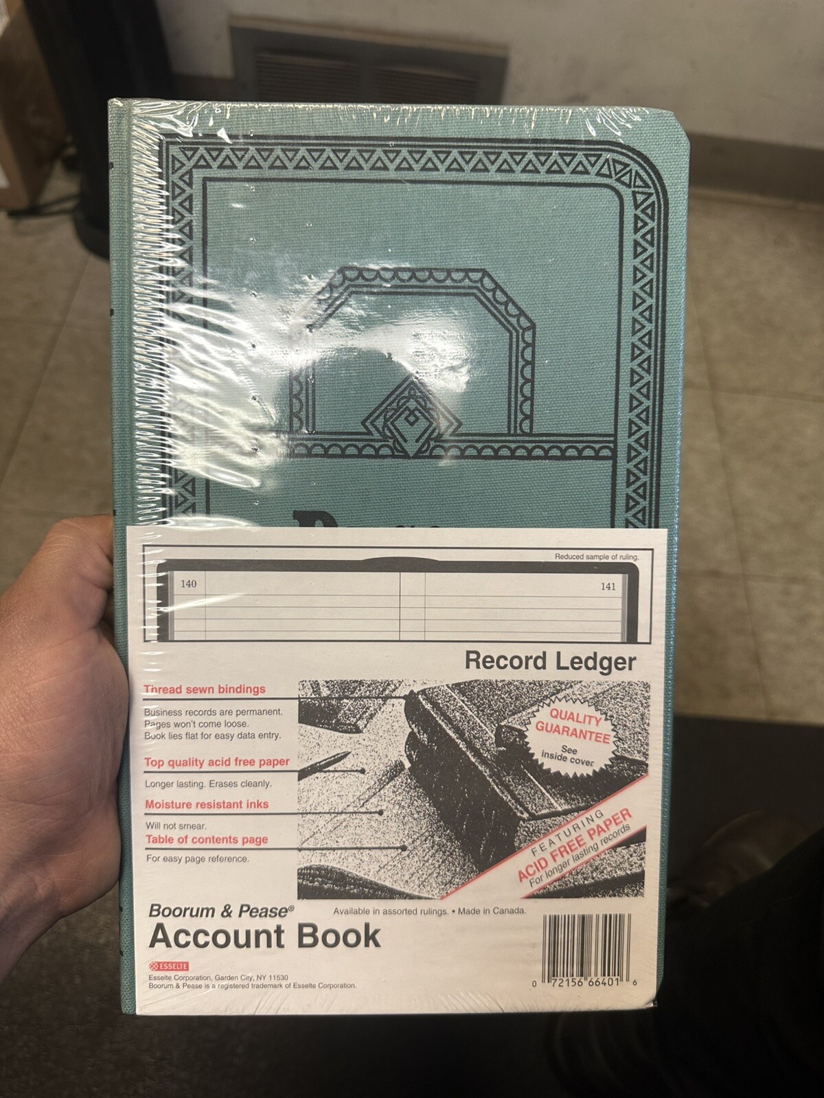 Boorum & Pease Record/Account Book Record Rule Blue 150 Pages 12 1/8 x 7 5/8