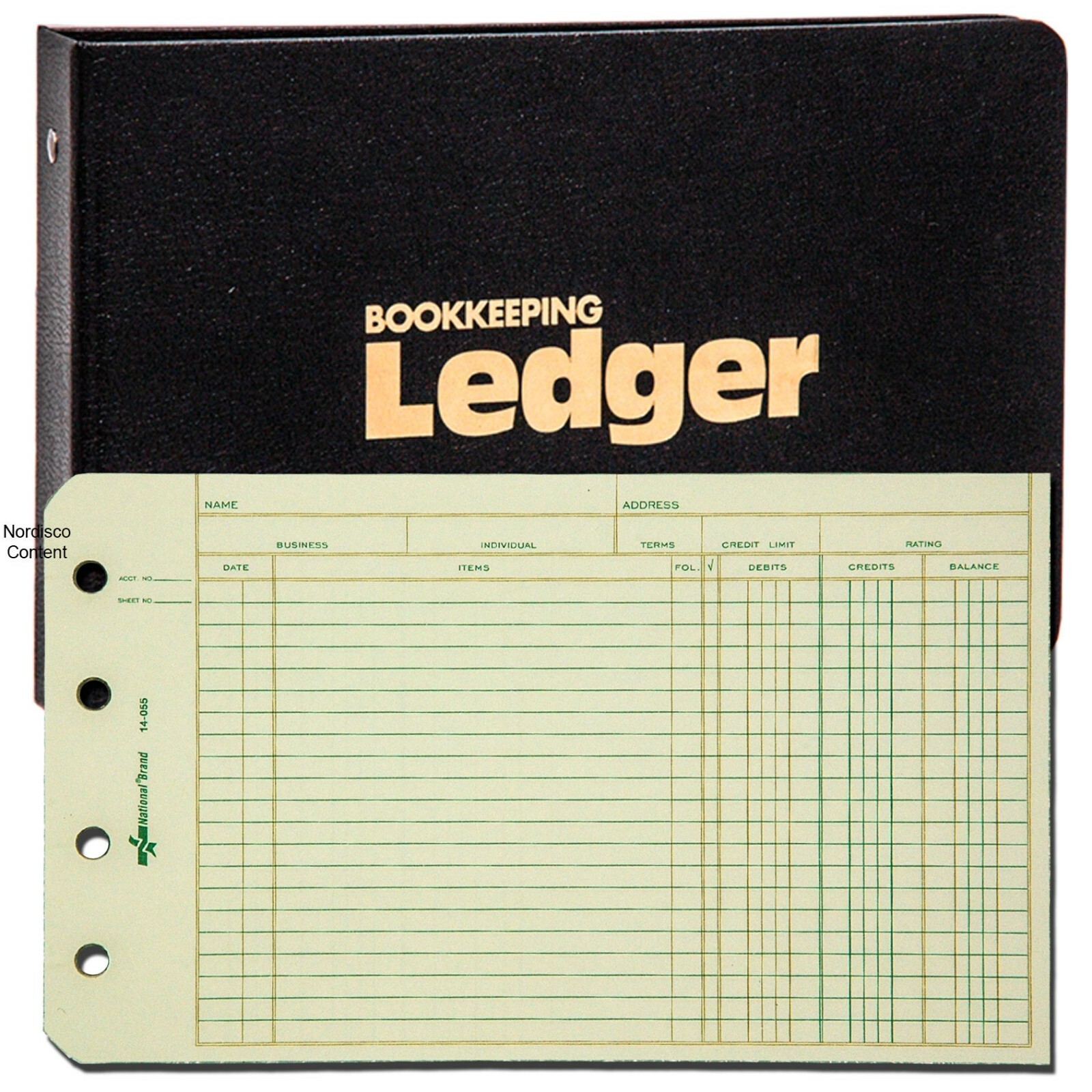 National Brand 63-453 Bookkeeping Ledger With Sheets & A to Z Index, 5 x 8-1/2″