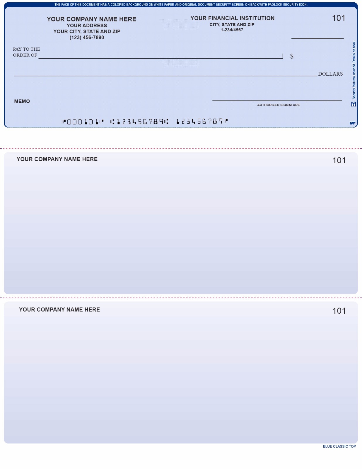 Printed Computer Checks Comparable With QuickBooks w / CUSTOM Logo 100 Checks
