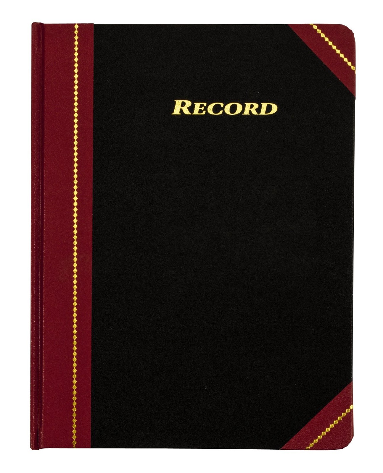 Adams Arb810r3m Record Ledger 300 Pages Black Cover Maroon Spine Tinted Paper