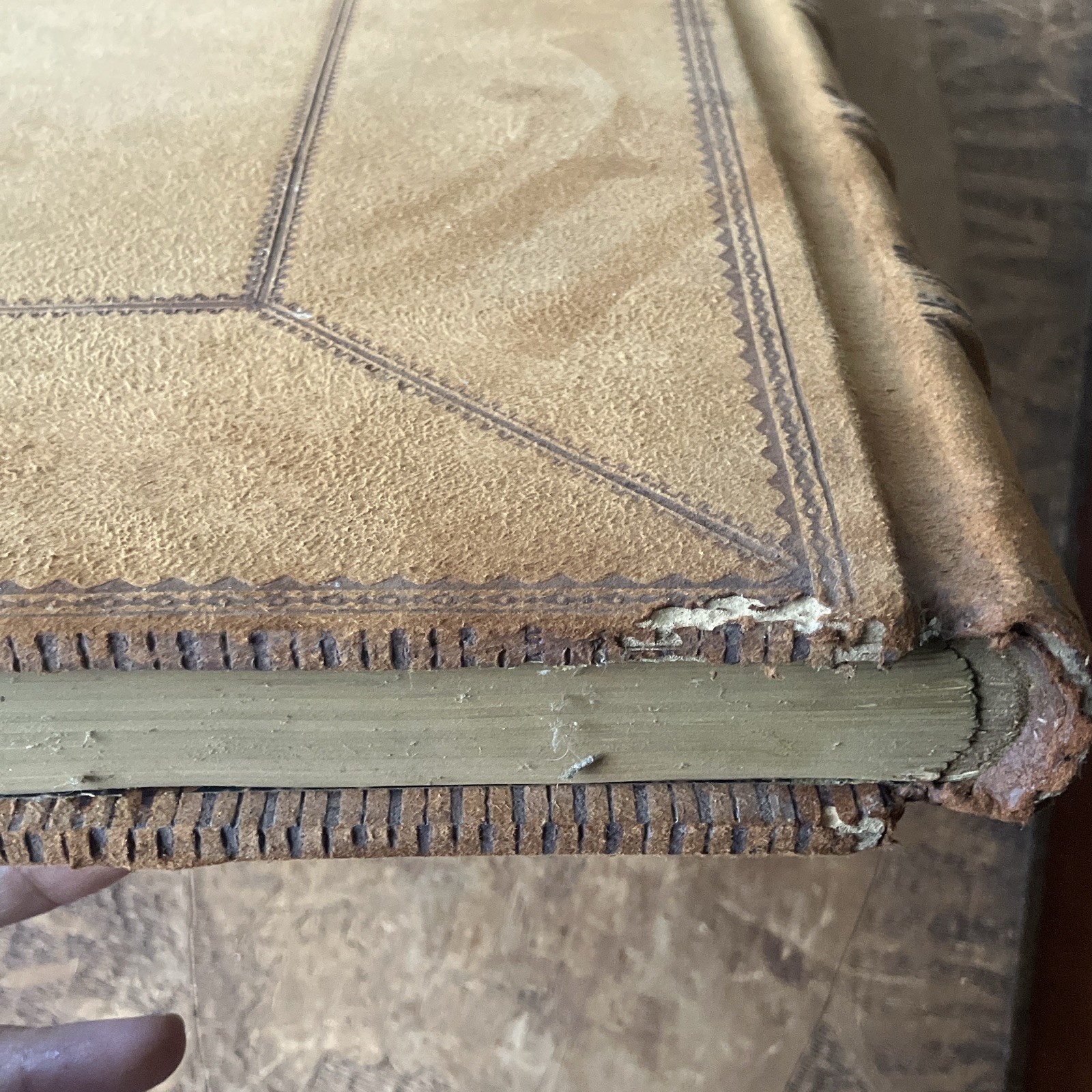 Antique 19th century Hardcover Blank Ledger .