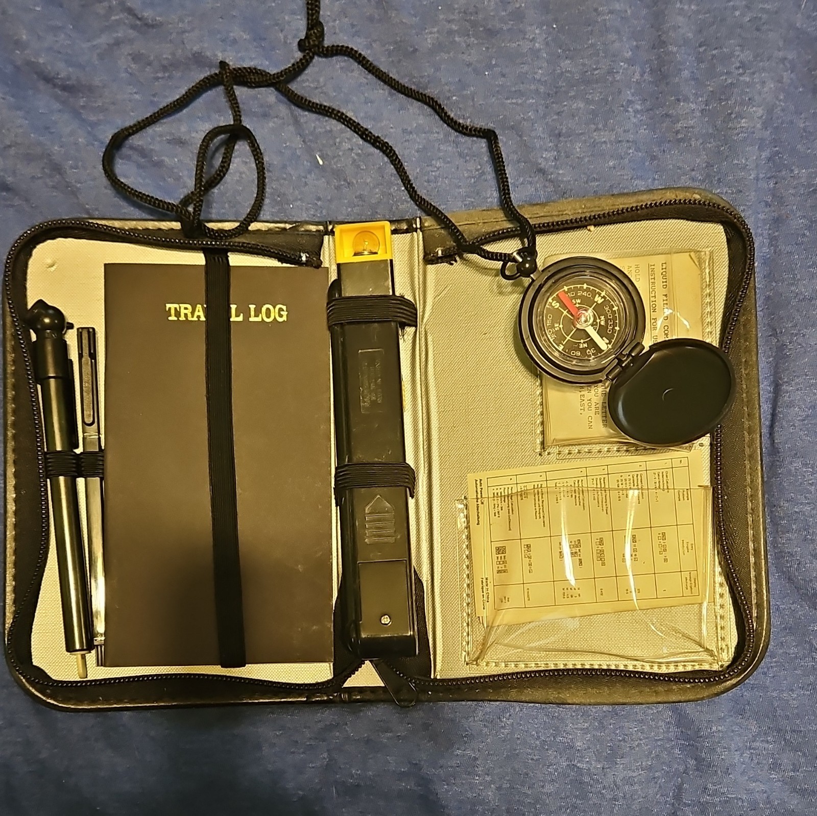 Mileage Record Kit with Record Book, Pen, Compass, Case, and Accessories