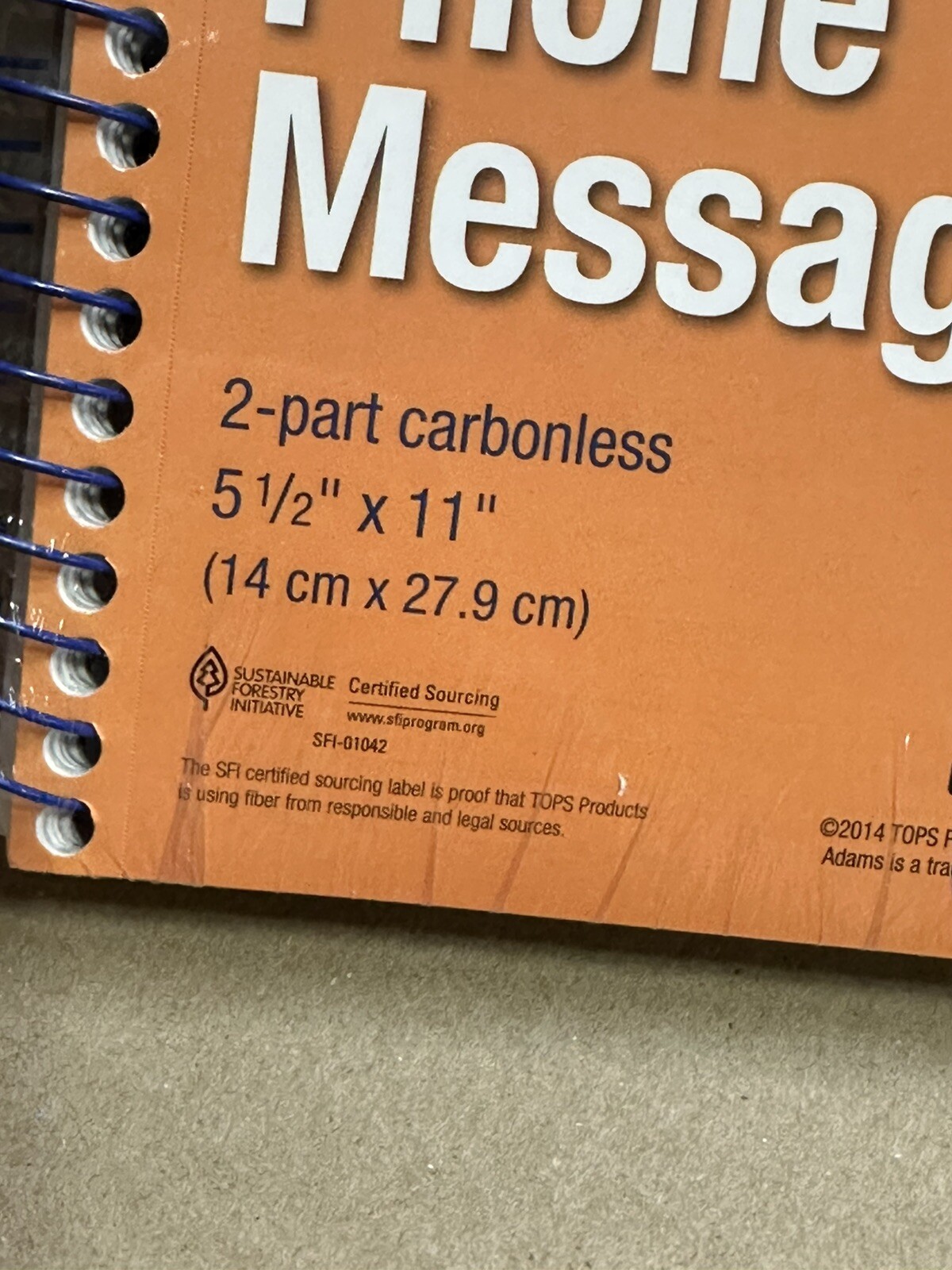 ADAMS PHONE MESSAGE VALUE PACK 2 BOOKS 800 COUNT 2-PART CARBONLESS (SEALED)