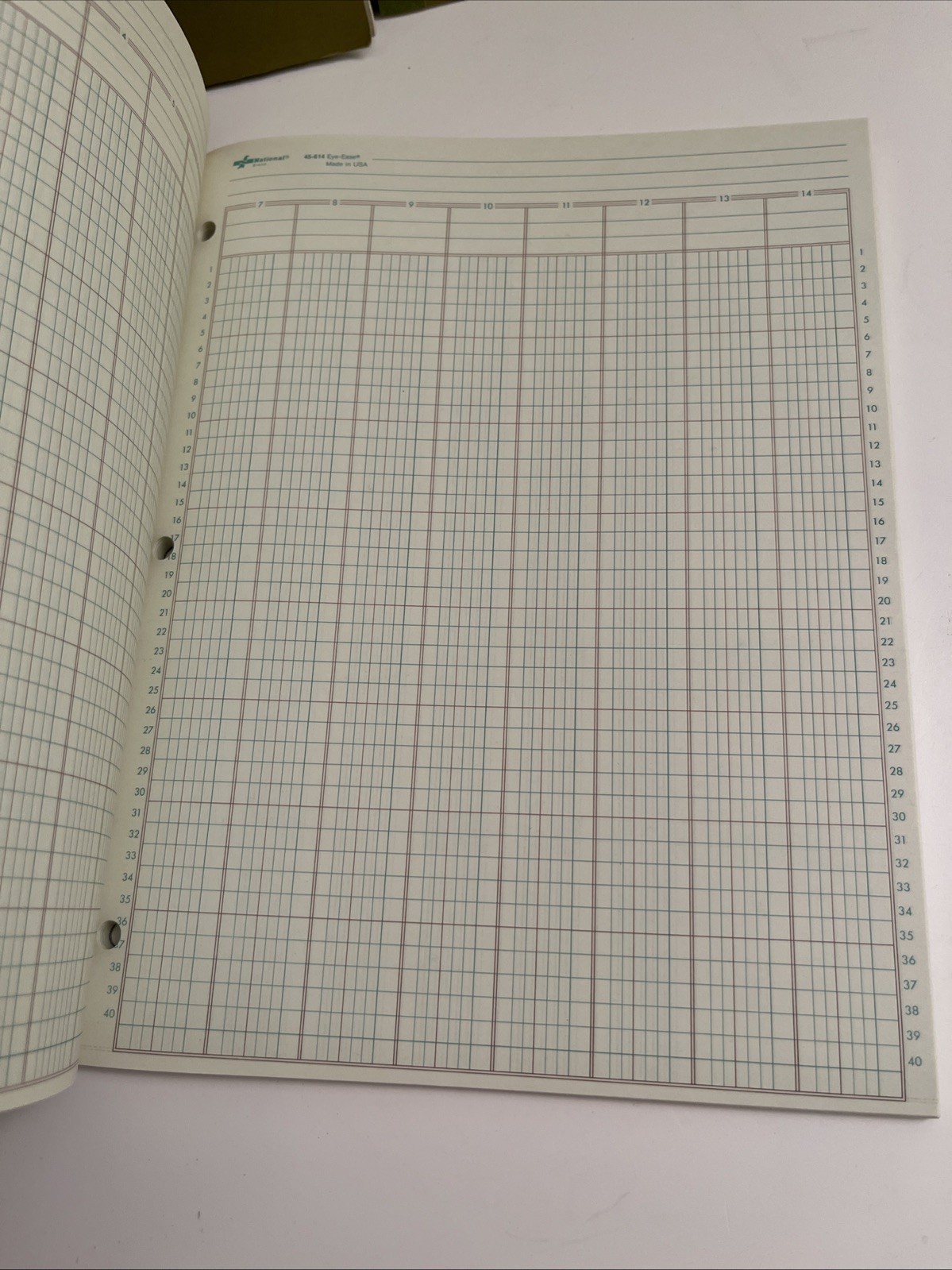 (3) National 14 Columns Analysis Pad 45-614 Eye-Ease 50 Sheets Unused 11×8.5 NEW