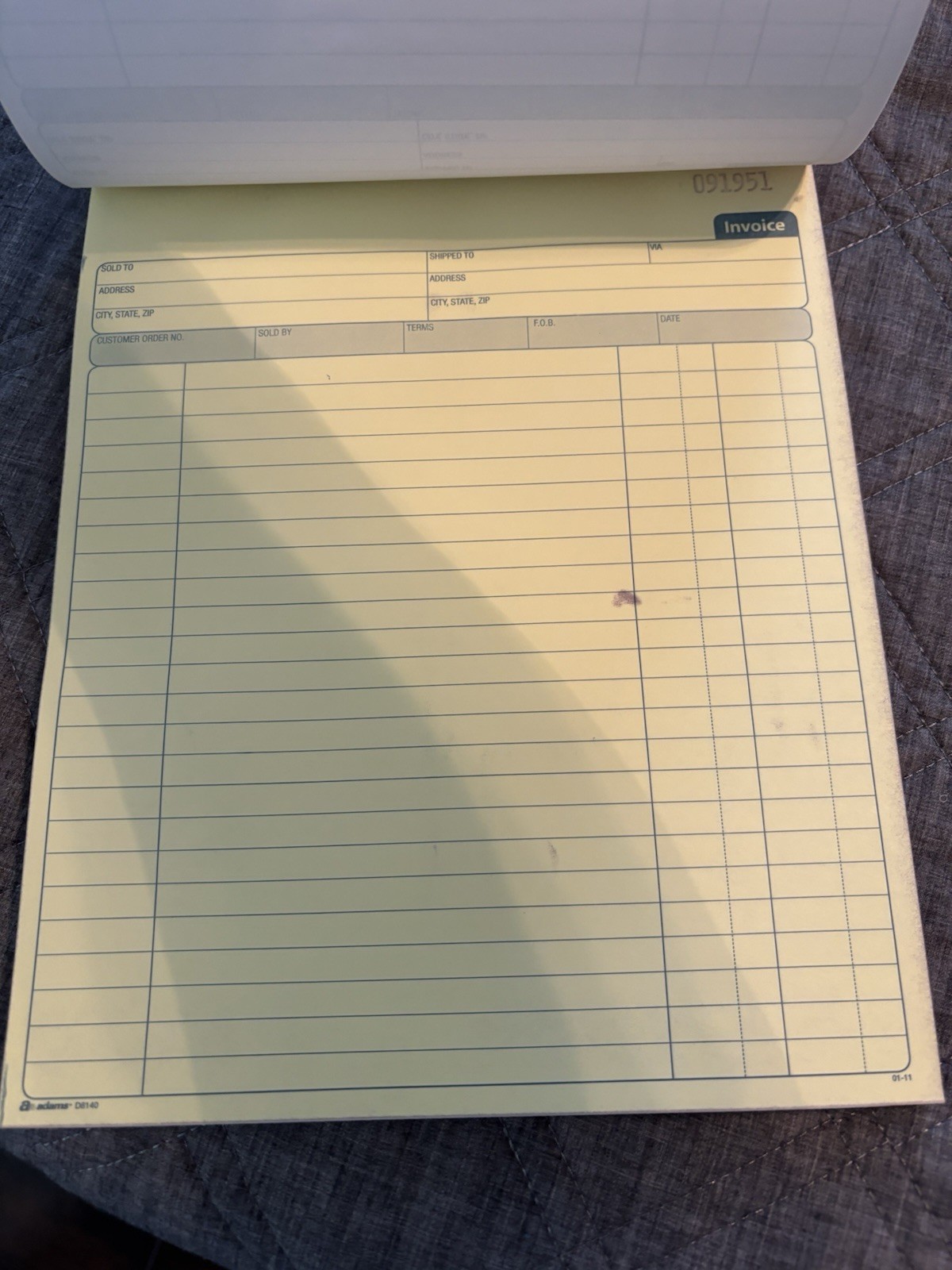 Book Of Invoices New 50 Sets Duplicate Carbonless 8 3/8x 10 11/16”