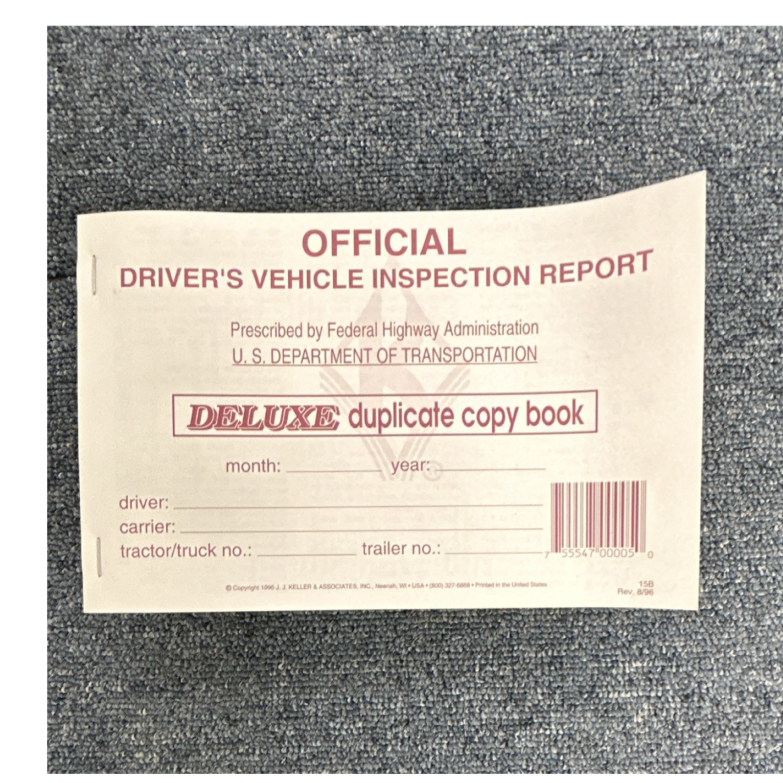 20 books of J. J. Keller Driver’s Vehicle Inspection Report Duplicate Copy Book