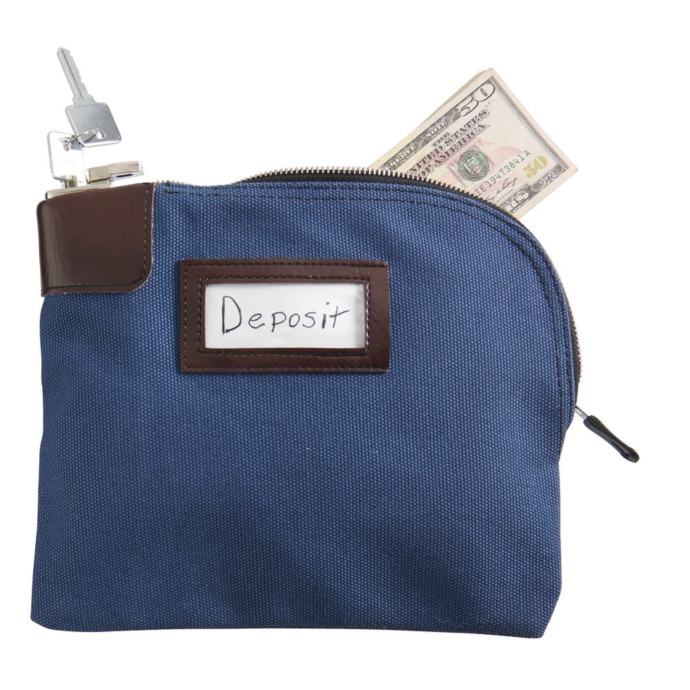 ControlTek 7-Pin Canvas Locking Night Deposit Bag, 8 1/2″ x 11″, Blue