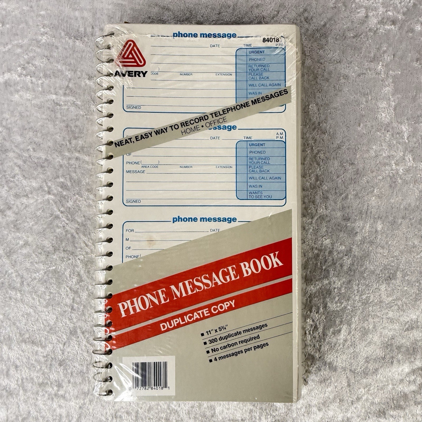 2-Pack Avery Spiralbound Phone Message Book – Duplicate Copy – 84018 – New