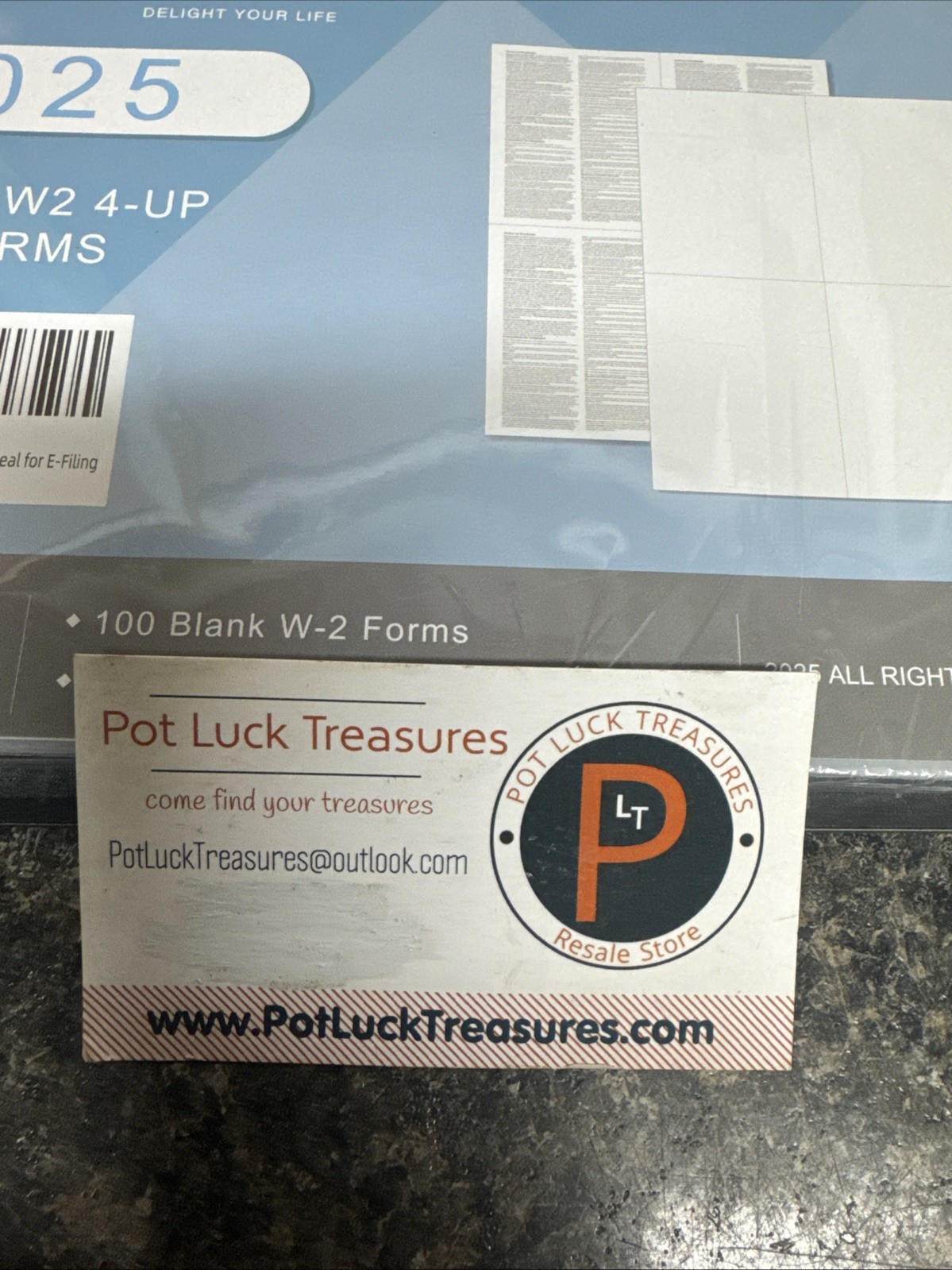 Fentasy 2025 Blank W2 4-Up Tax Forms 100 Sets