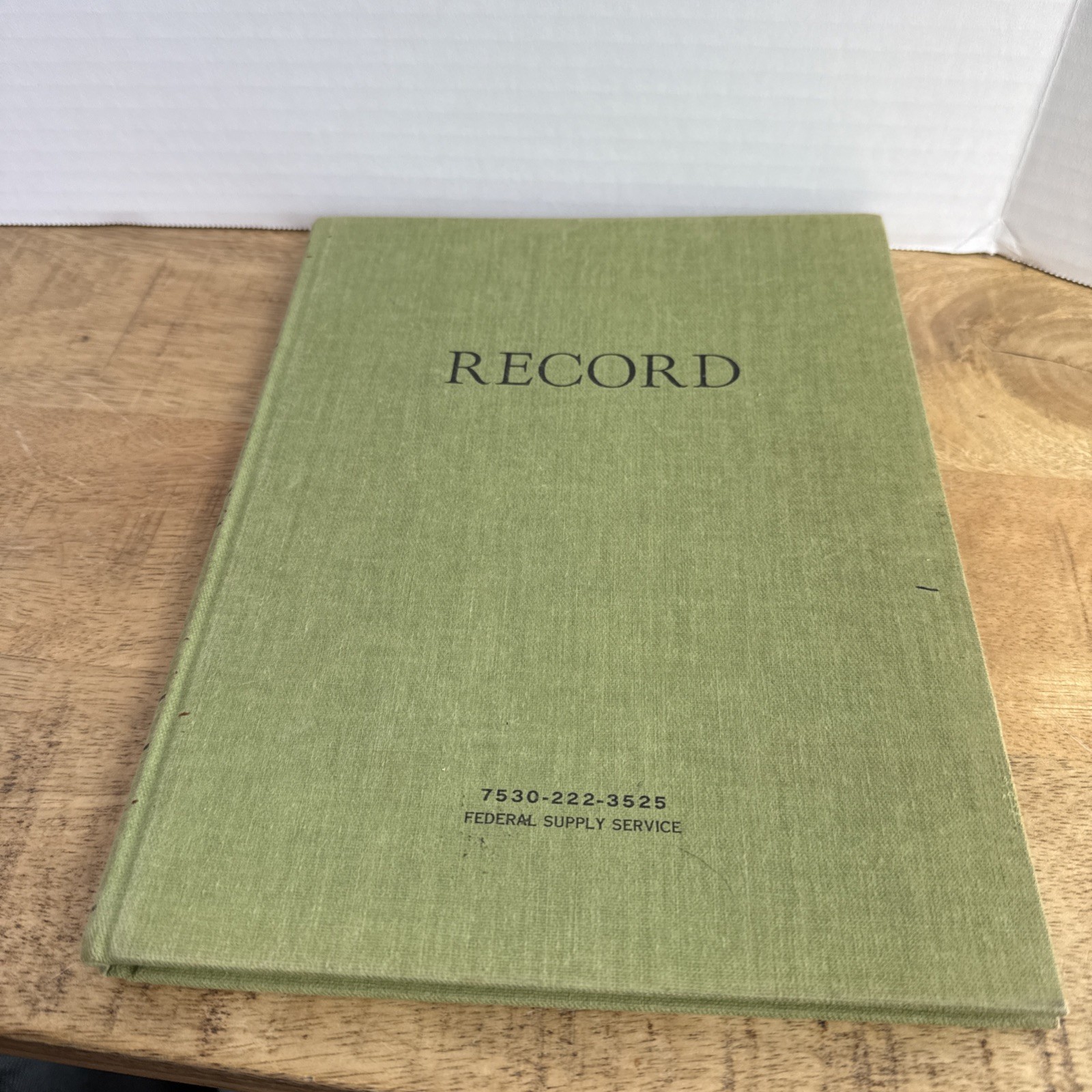 Federal Supply Service Record Book Used Some Writing On Pages