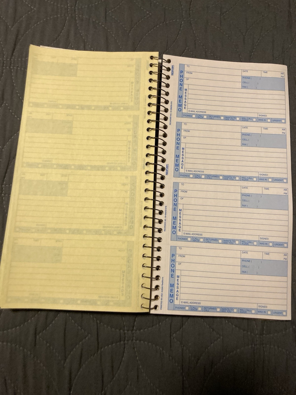 Rediform 50-076 Phone Message Book – approx. 400 Messages 11″ X 5-2/3″