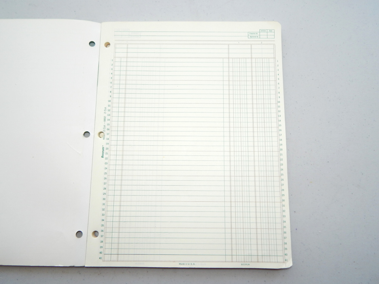 Boorum 8802 Accountants Work Sheet Pad *NOTE- 48 out of 50 sheets remain- READ*