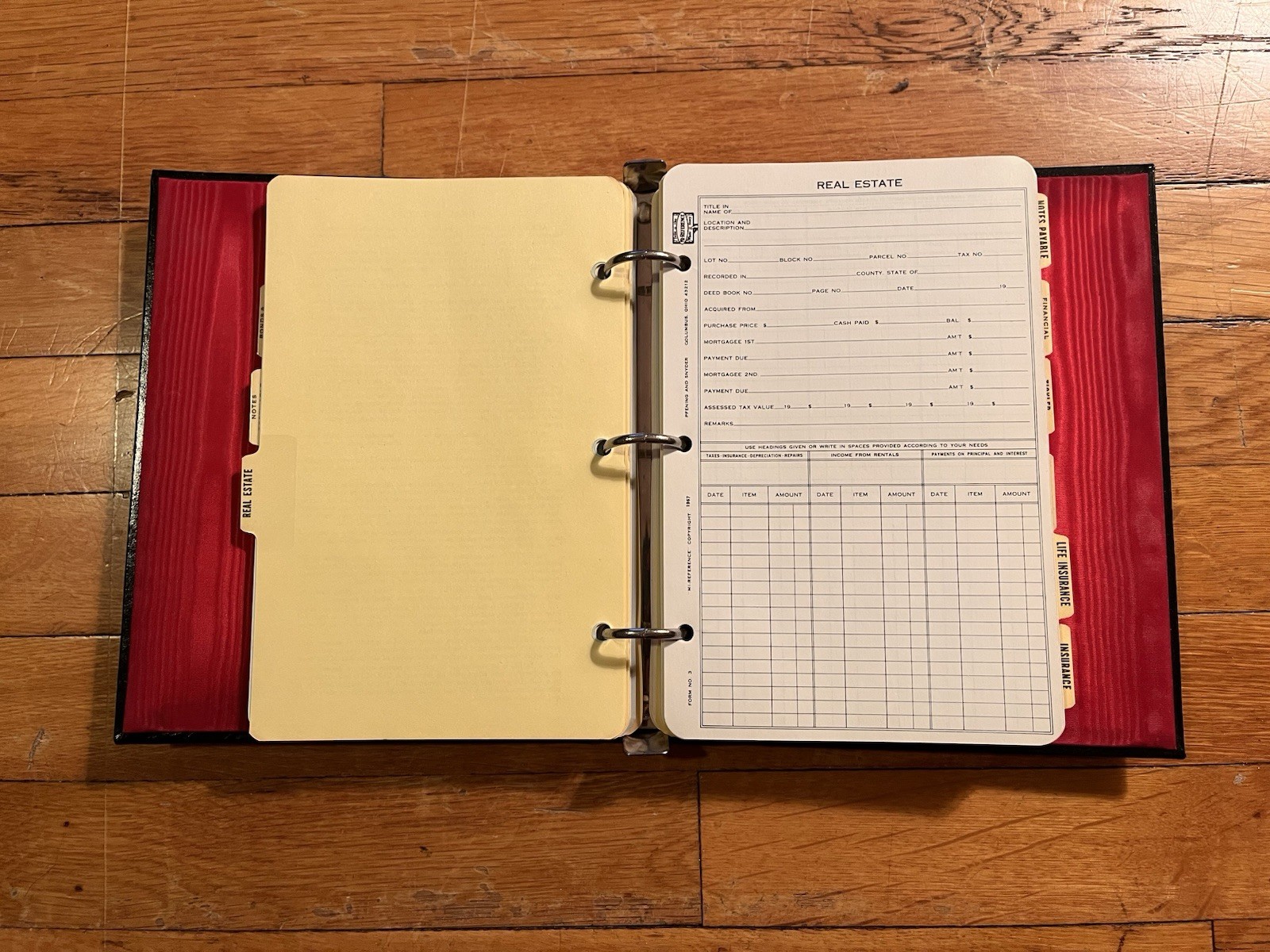 VINTAGE Mi-Reference Investment Portfolio Personal Financial Record Ledger 1967
