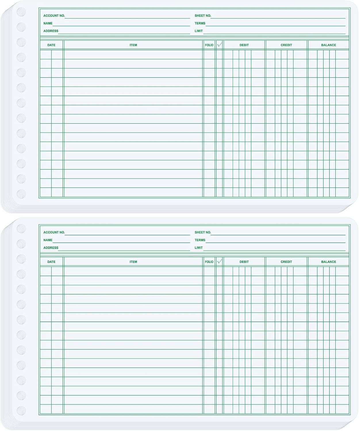 200 Pcs Ledger Sheets 5×8.5 Inch Extra For Ledger Books