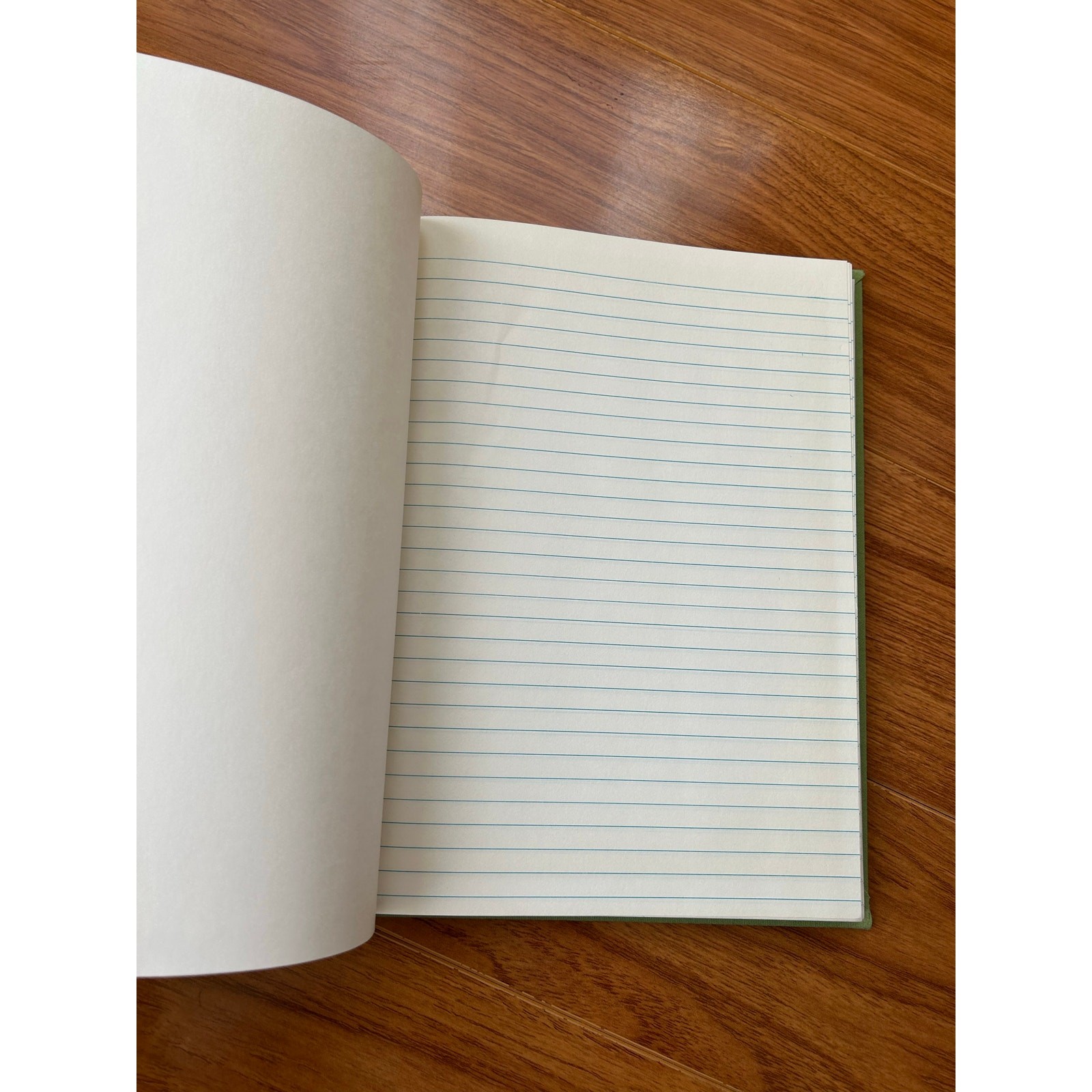 NEW Vintage Federal Supply Service Record Book-Green Cloth Cover Ruled Paper