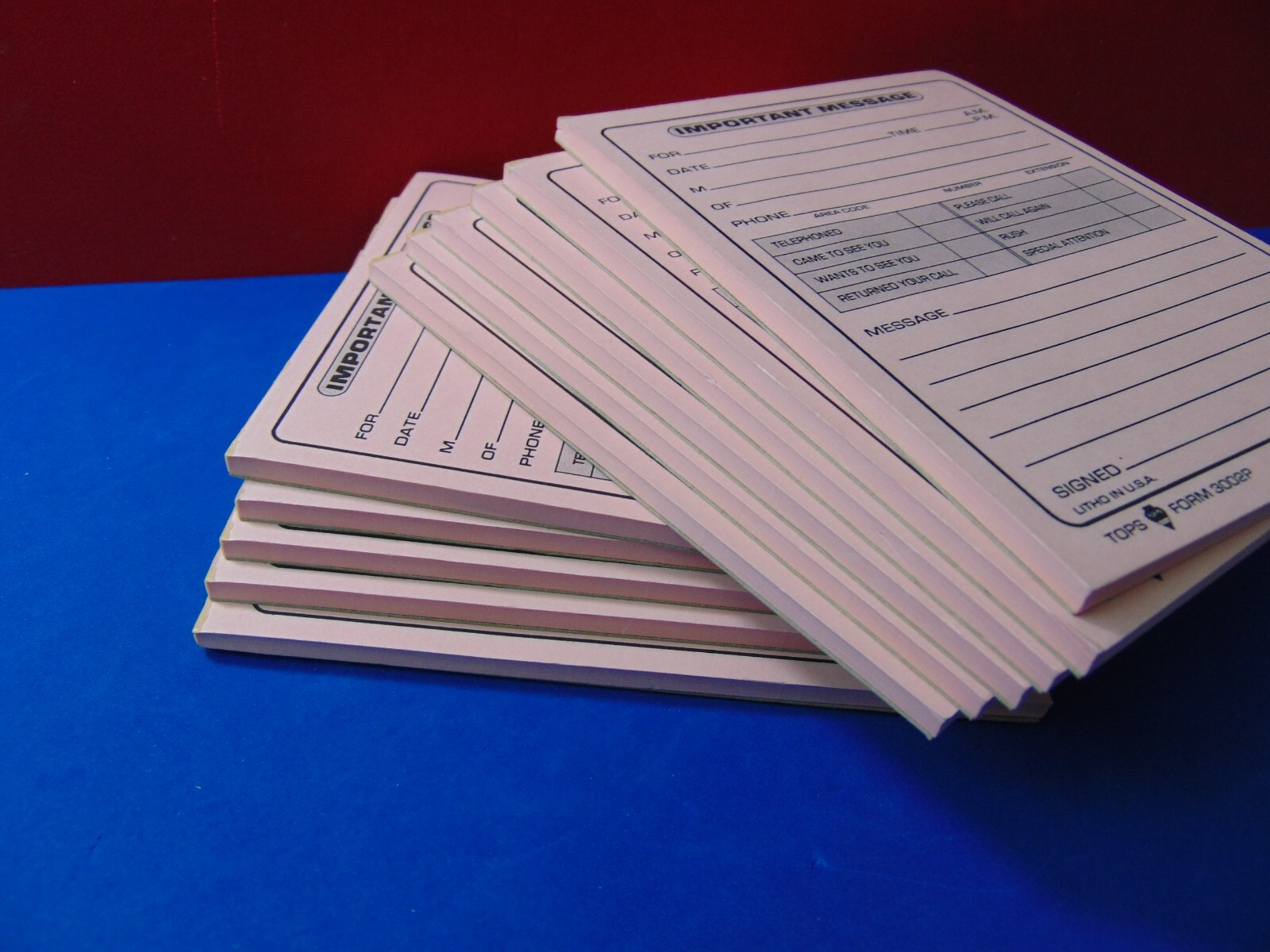 11 Pack Tops Form 3002P “Important Message” Pads Pink New Unused