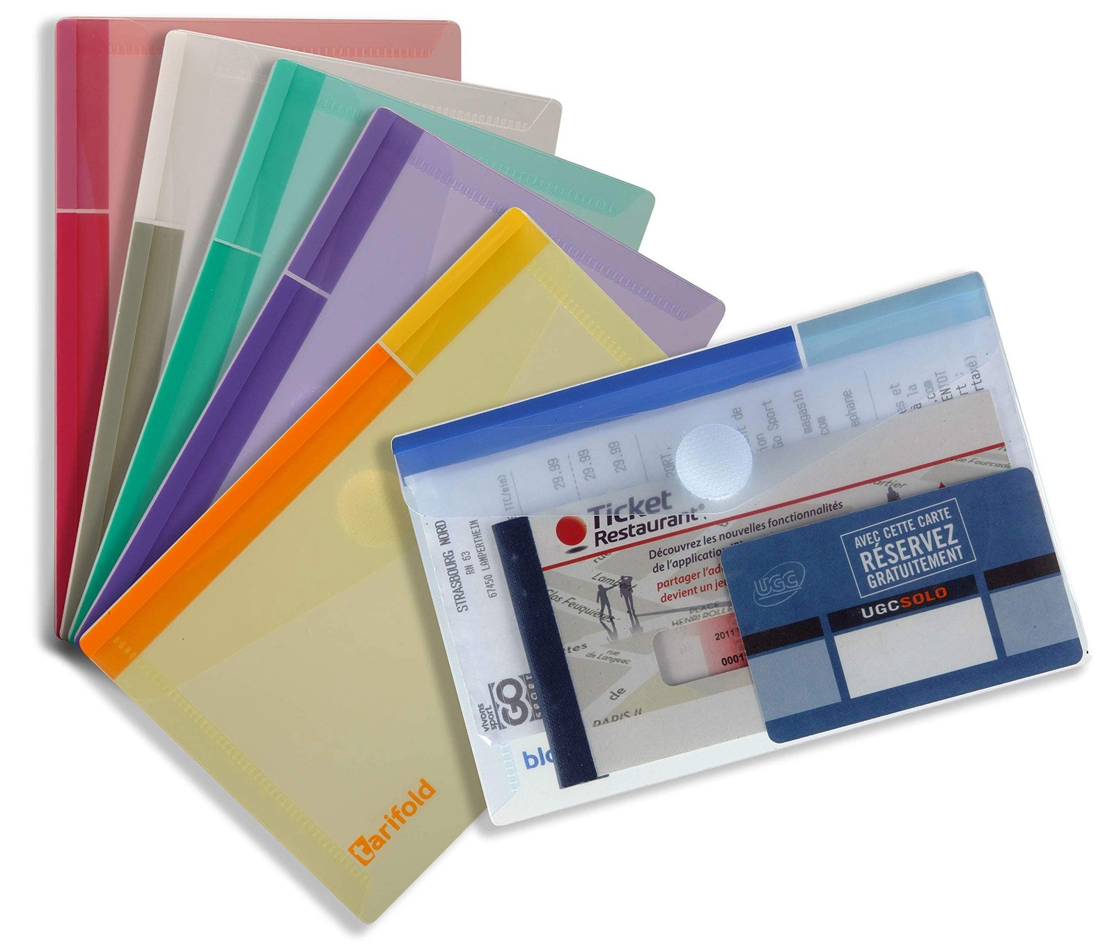 DJOIS by Tarifold A6 Document Holder with 6-1/4″ x 4-1/2″, Multicolor
