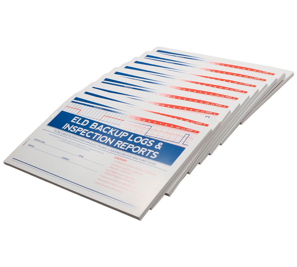 20PK ELD Backup Driver Log Books for Truck Drivers w/ Inspection Report