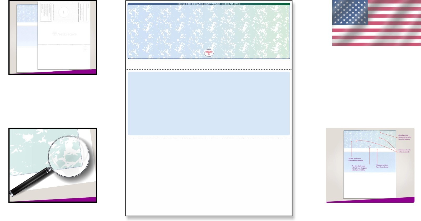 Blank Check Stock 8.5×11 Inch 24 lb Blue-Green Prismatic Top 500 Sheets