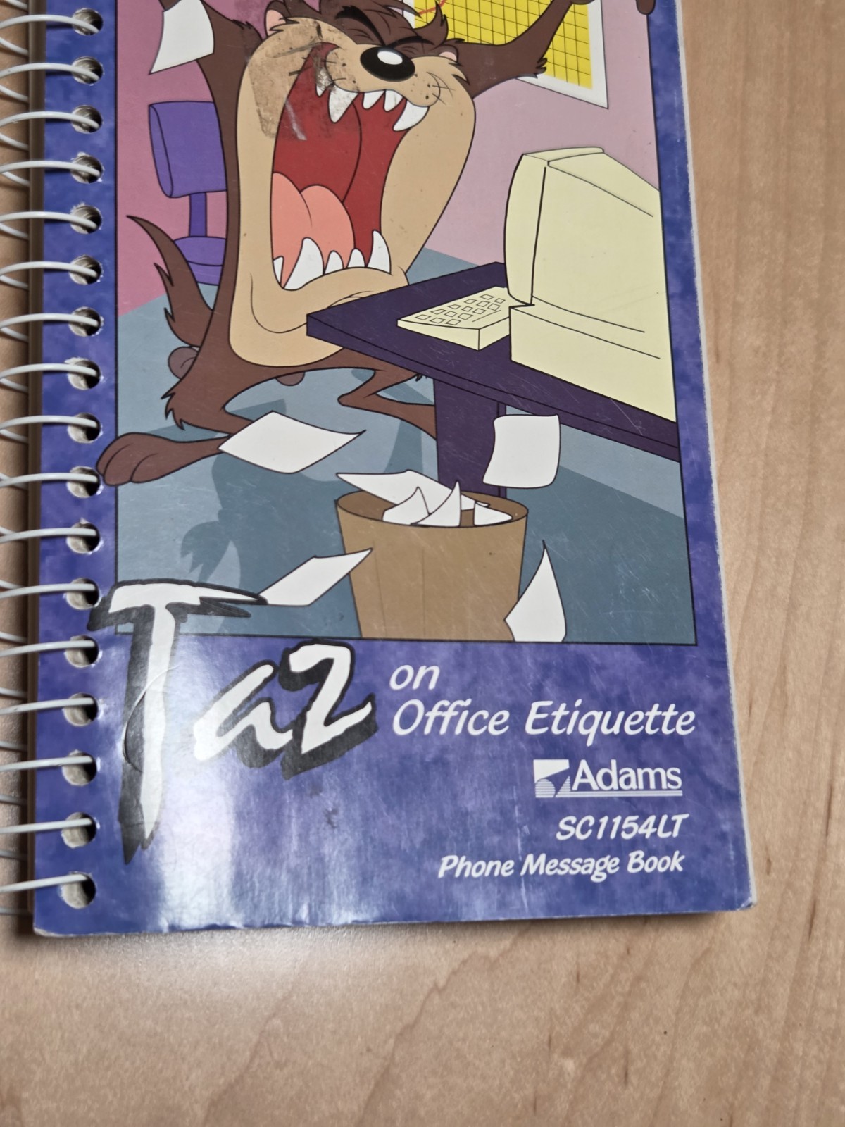 Taz Phone Message Book Adams SC1154LT Vintage Retro Looney Tunes