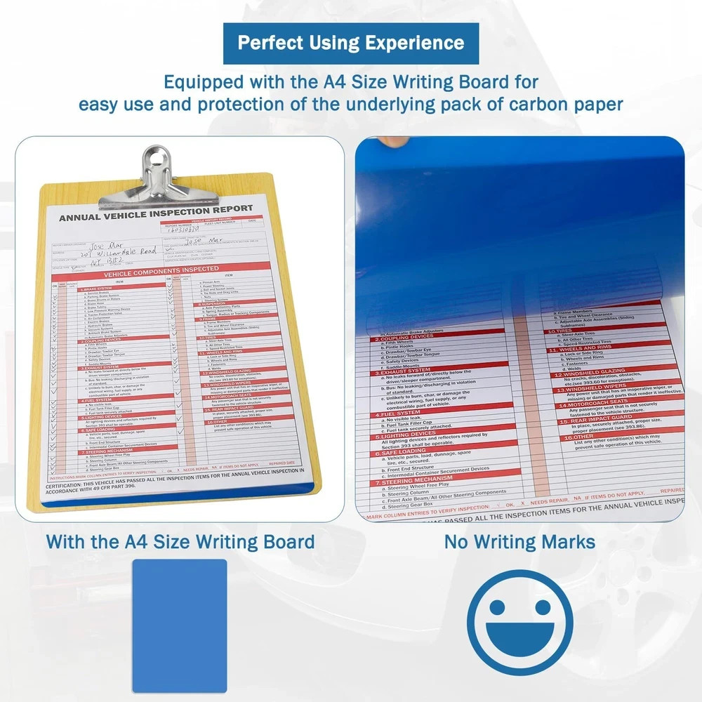 30Pack DOT Annual Vehicle Inspection Forms and Stickers,30-Pk 3-Ply Vehicle Insp