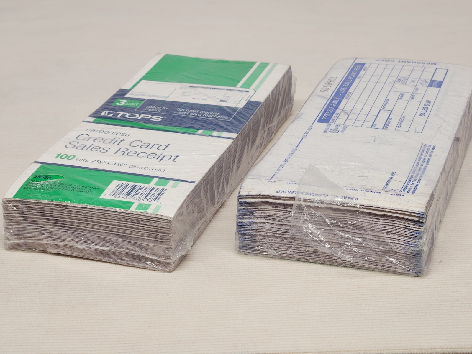 200 LONG 3 PART Credit Card Imprinter Sale Slips Credit Charge Receipt Drafts